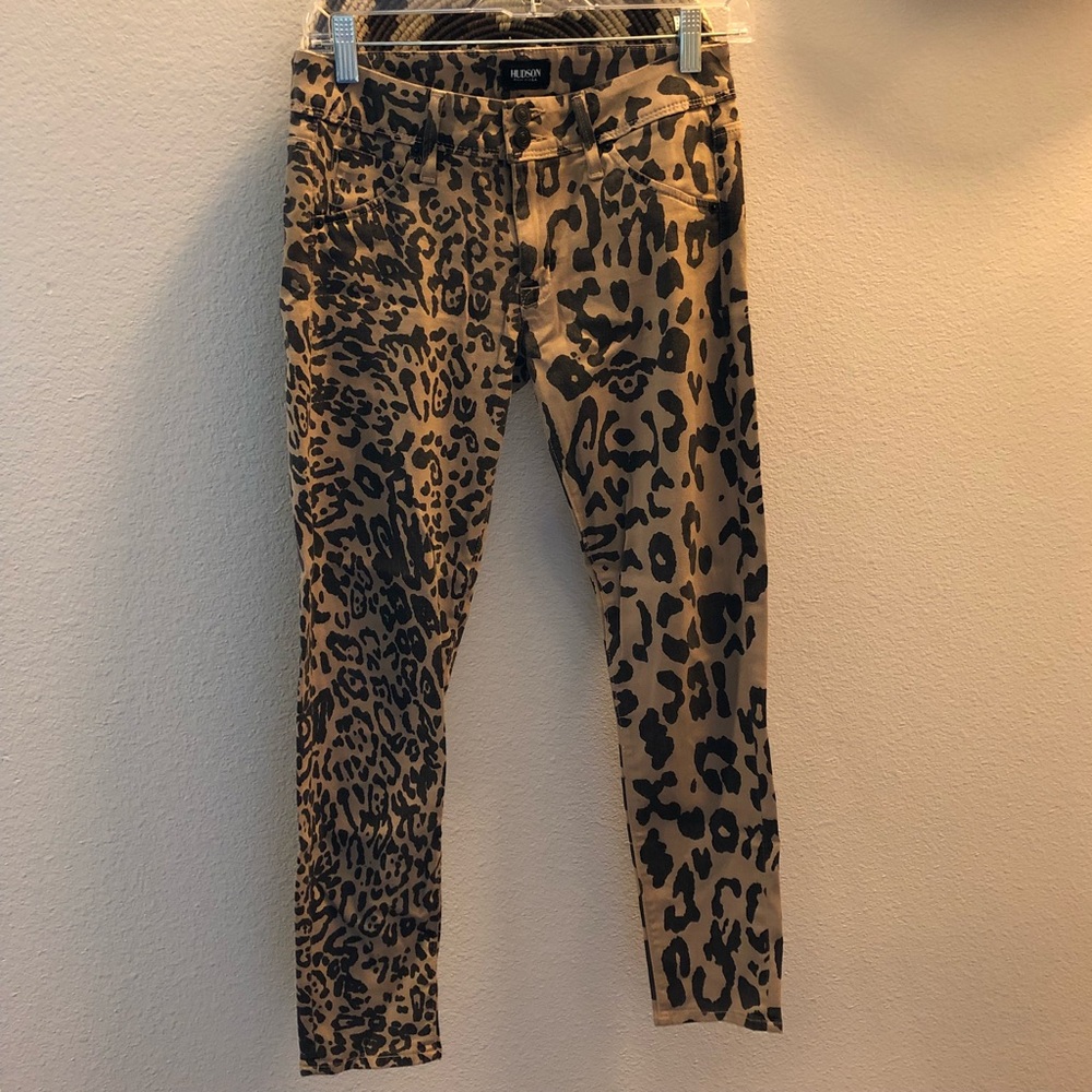 Hudson Collin Midrise Skinny Crop in Leopard
